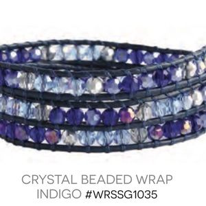 Mialisia “Indigo Crystal Beaded Wrap”